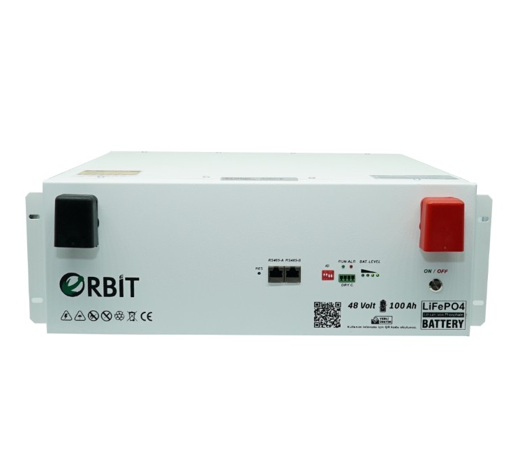 Orbit 48 V 100 Ah Lifepo4 Akü-Ekransız-Metal Kasa