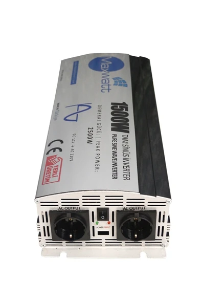 Maxwatt MW-1500S12 Tam Sinüs İnverter 1500Watt 12VDC/220VAC