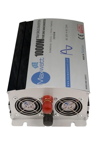 Maxwatt MW-1000S12 Tam Sinüs İnverter 1000Watt 12VDC / 220VAC